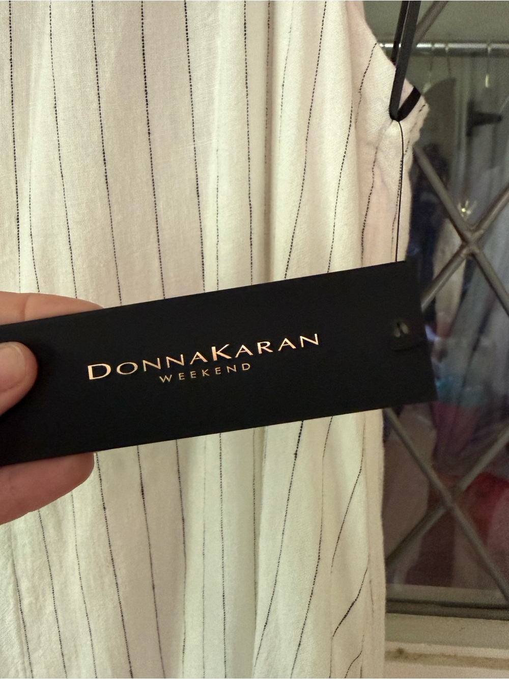 NWT Donna Karan Weekend White V-Neck Maxi Dress - Picture 4 of 6